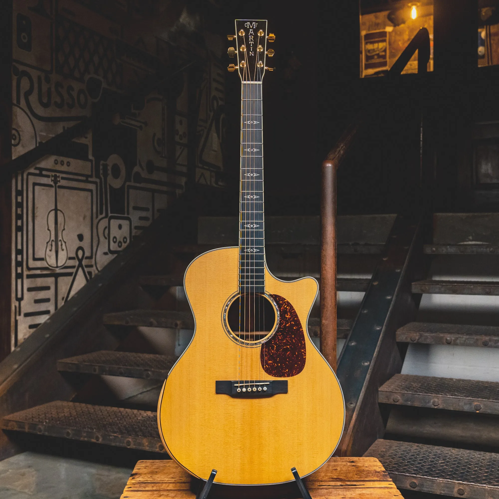 2020 Martin Custom Shop GP-14 Acoustic-Electric Guitar, Natural w/OHSC - Used