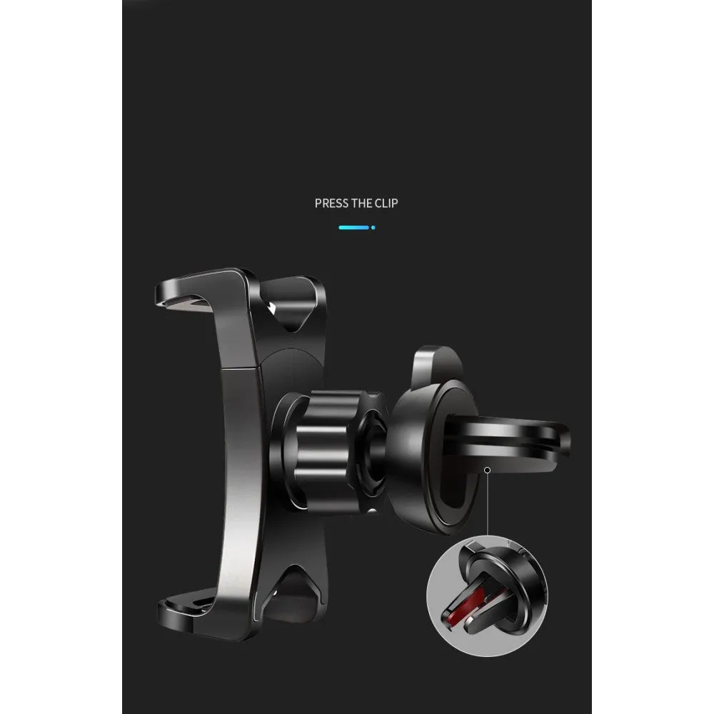 3 in 1 Car GPS Smartphone Holder: Dashboard / Visor Clamp   AC Grid Clip for ZTE Z730 Concord II / Martin II (2014) - Black