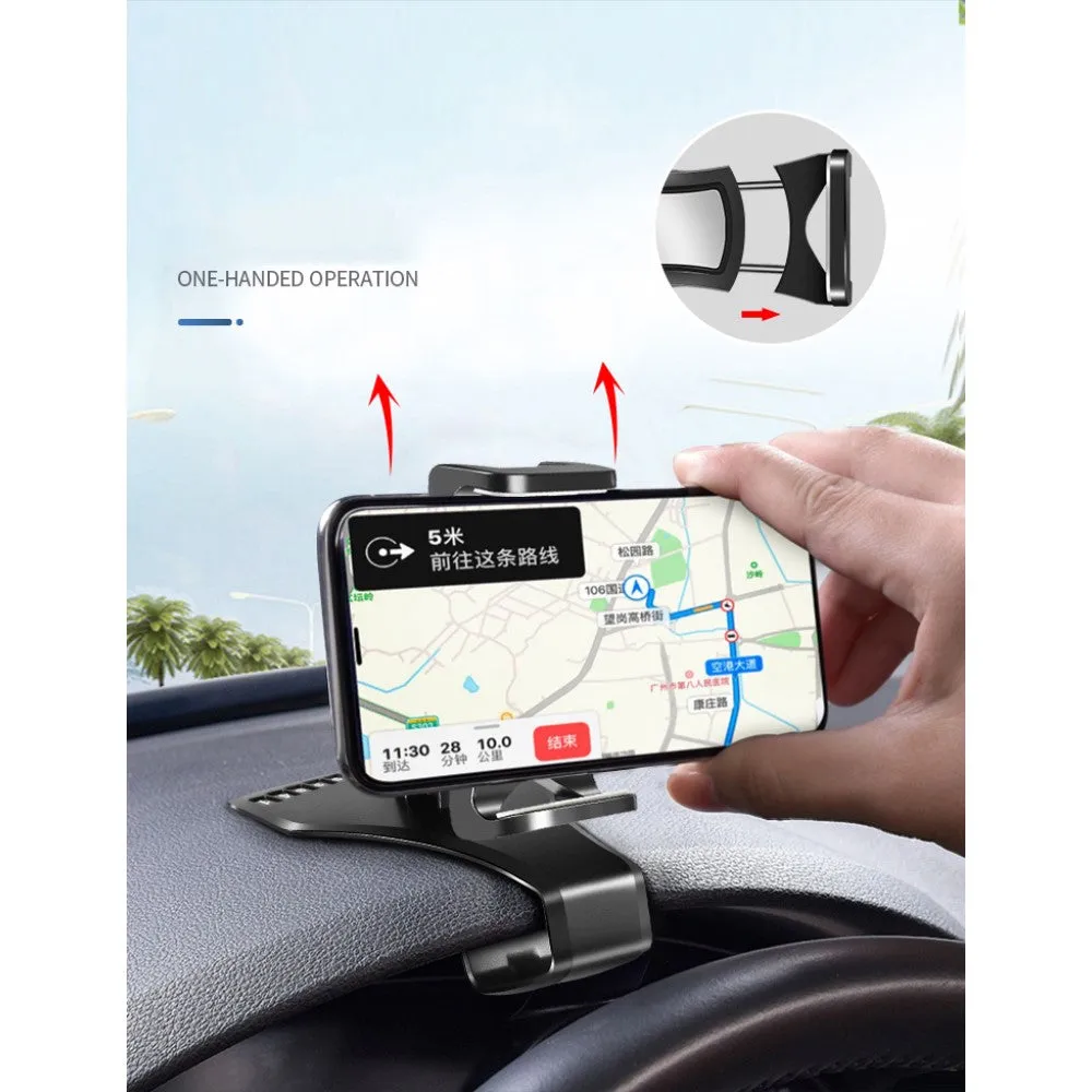 3 in 1 Car GPS Smartphone Holder: Dashboard / Visor Clamp   AC Grid Clip for ZTE Z730 Concord II / Martin II (2014) - Black