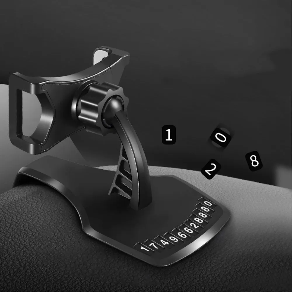 3 in 1 Car GPS Smartphone Holder: Dashboard / Visor Clamp   AC Grid Clip for ZTE Z730 Concord II / Martin II (2014) - Black