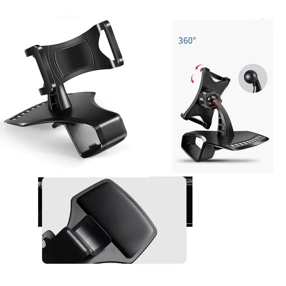 3 in 1 Car GPS Smartphone Holder: Dashboard / Visor Clamp   AC Grid Clip for ZTE Z730 Concord II / Martin II (2014) - Black