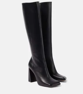 Amina Muaddi Marine 95 nappa leather knee-high boots