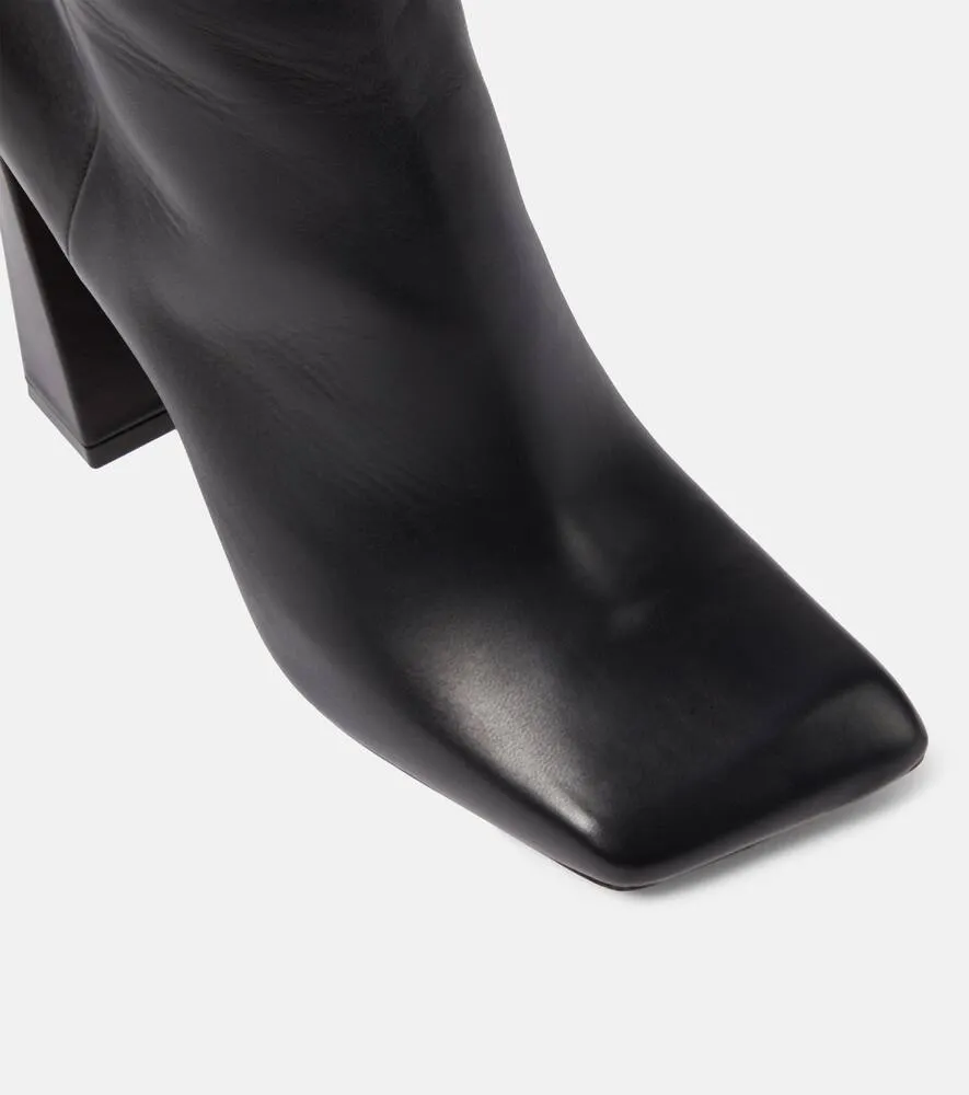Amina Muaddi Marine 95 nappa leather knee-high boots