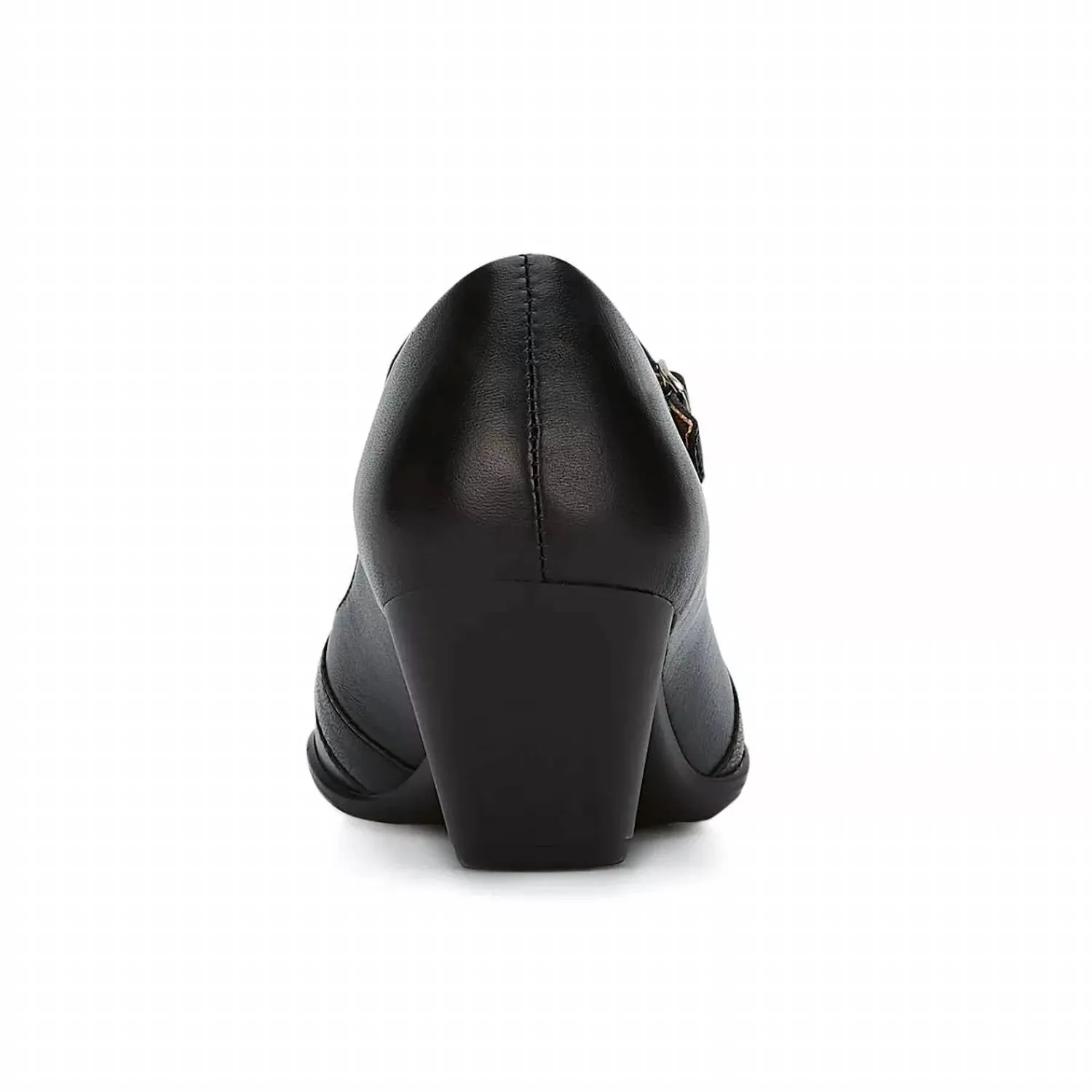 Andrea - Women's Leather Pumps Buckle Closure Shoes