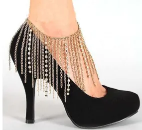 *B805 Gold High Heel Ankle Bracelet