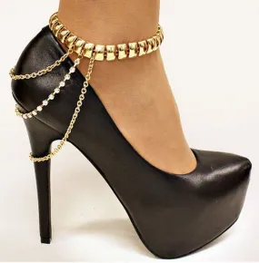 B806 Gold High Heel Ankle Bracelet