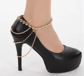 B808 Gold High Heel Ankle Bracelet