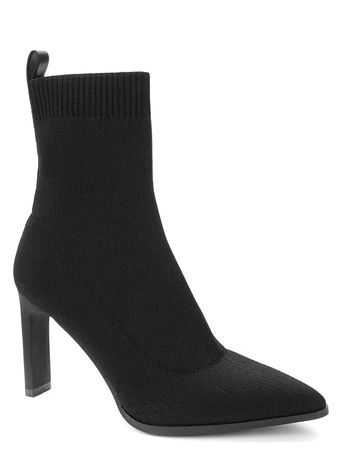 Betsy Black High Heel Sock Boots