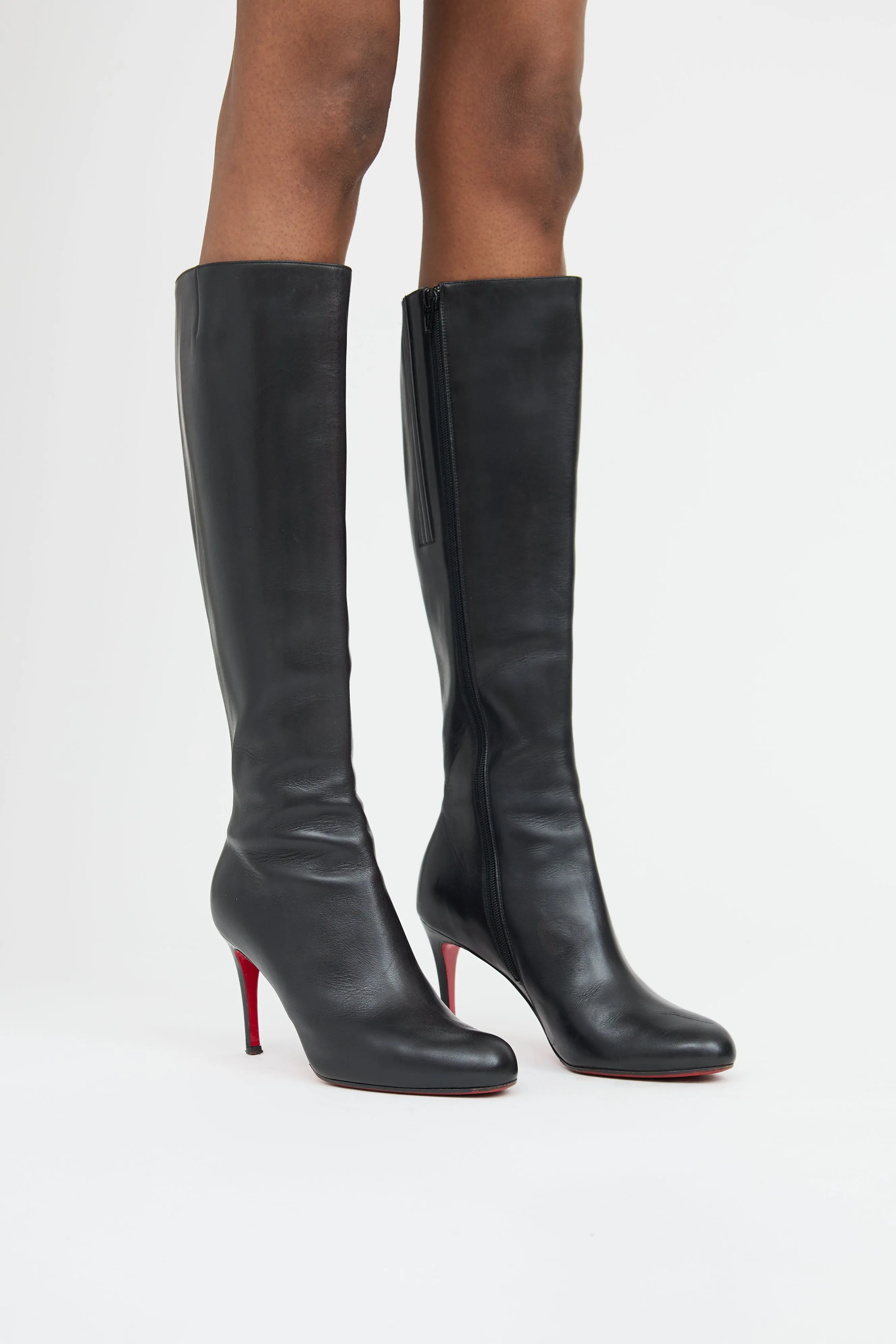 Black Leather Botalili Boot