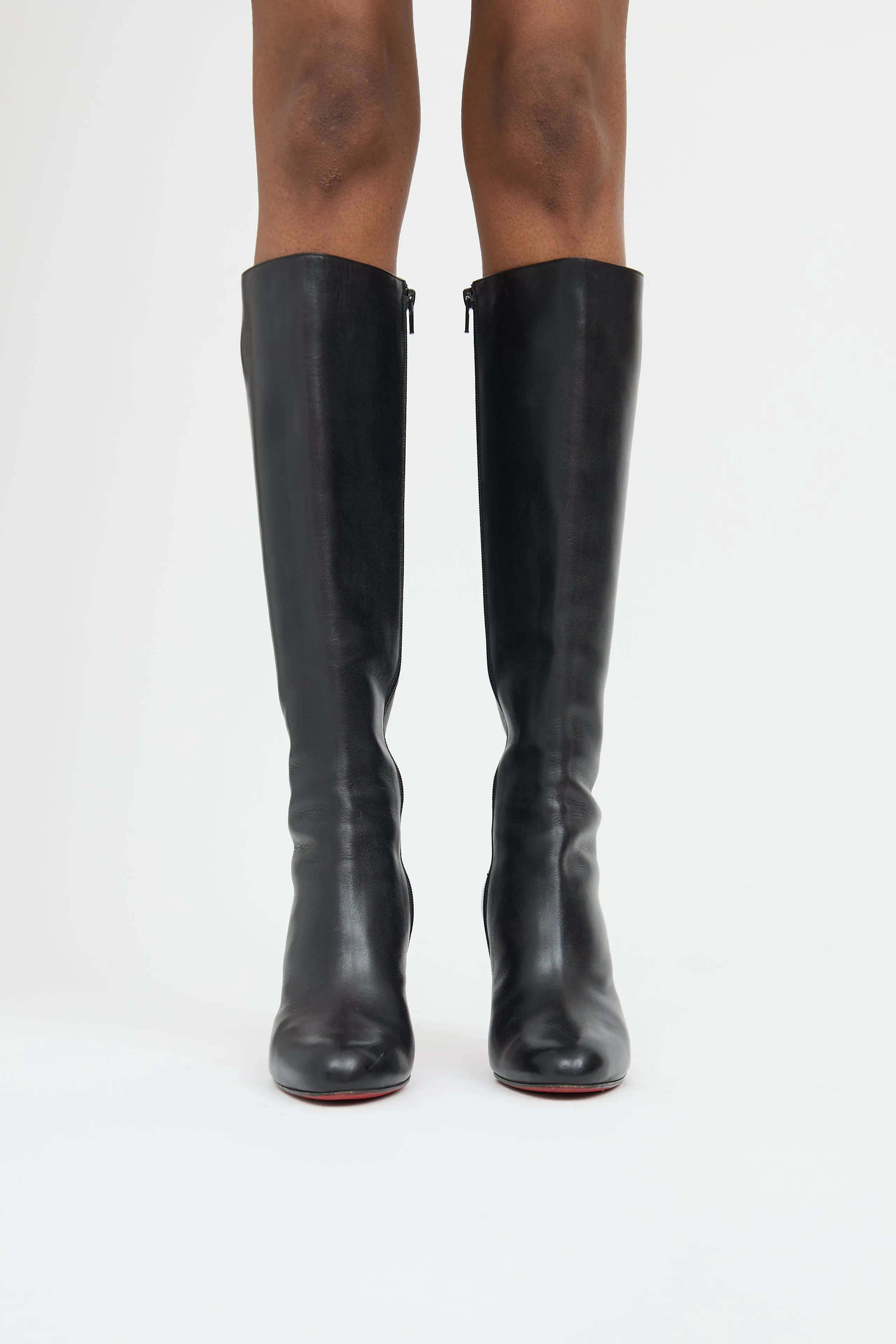 Black Leather Botalili Boot