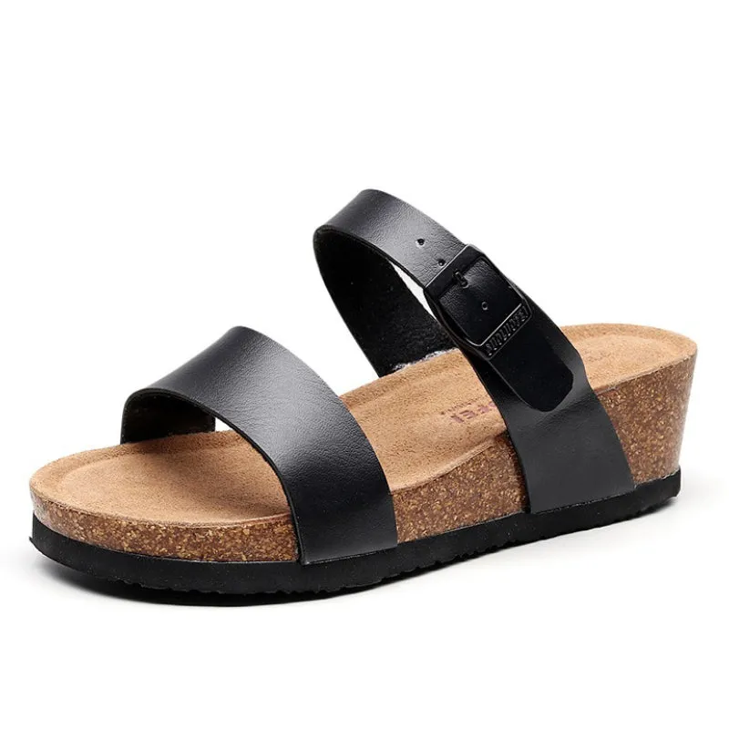 Cuzcare Women Orthopedic Sandals Wedge Platform Fashionable Beach Slides