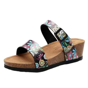 Cuzcare Women Orthopedic Sandals Wedge Platform Fashionable Beach Slides