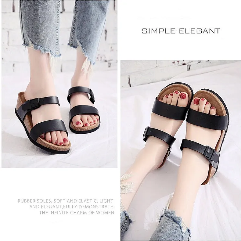 Cuzcare Women Orthopedic Sandals Wedge Platform Fashionable Beach Slides