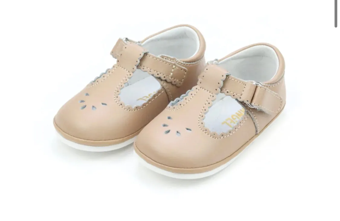 Dottie Scalloped Perforated Mary Jane-Latte