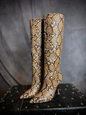 Jeffery Campbell Entity-2 Tall Snakeskin Boots