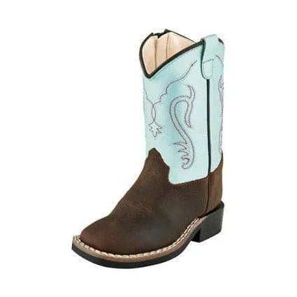 Kid's Old West Toddler Brown Cowhide Boots BSI1909