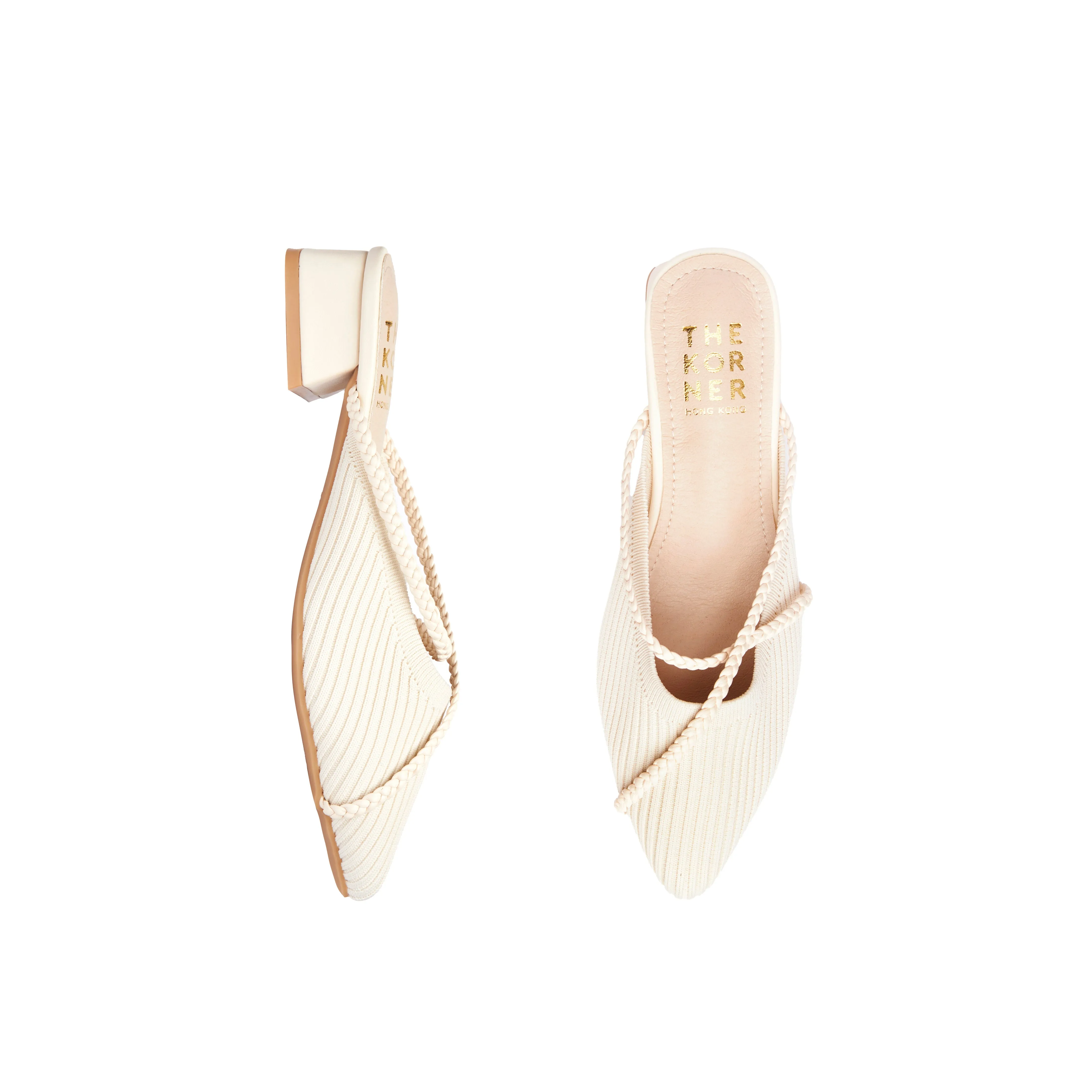 Knit Kross Slippers - Beige ( BEI )