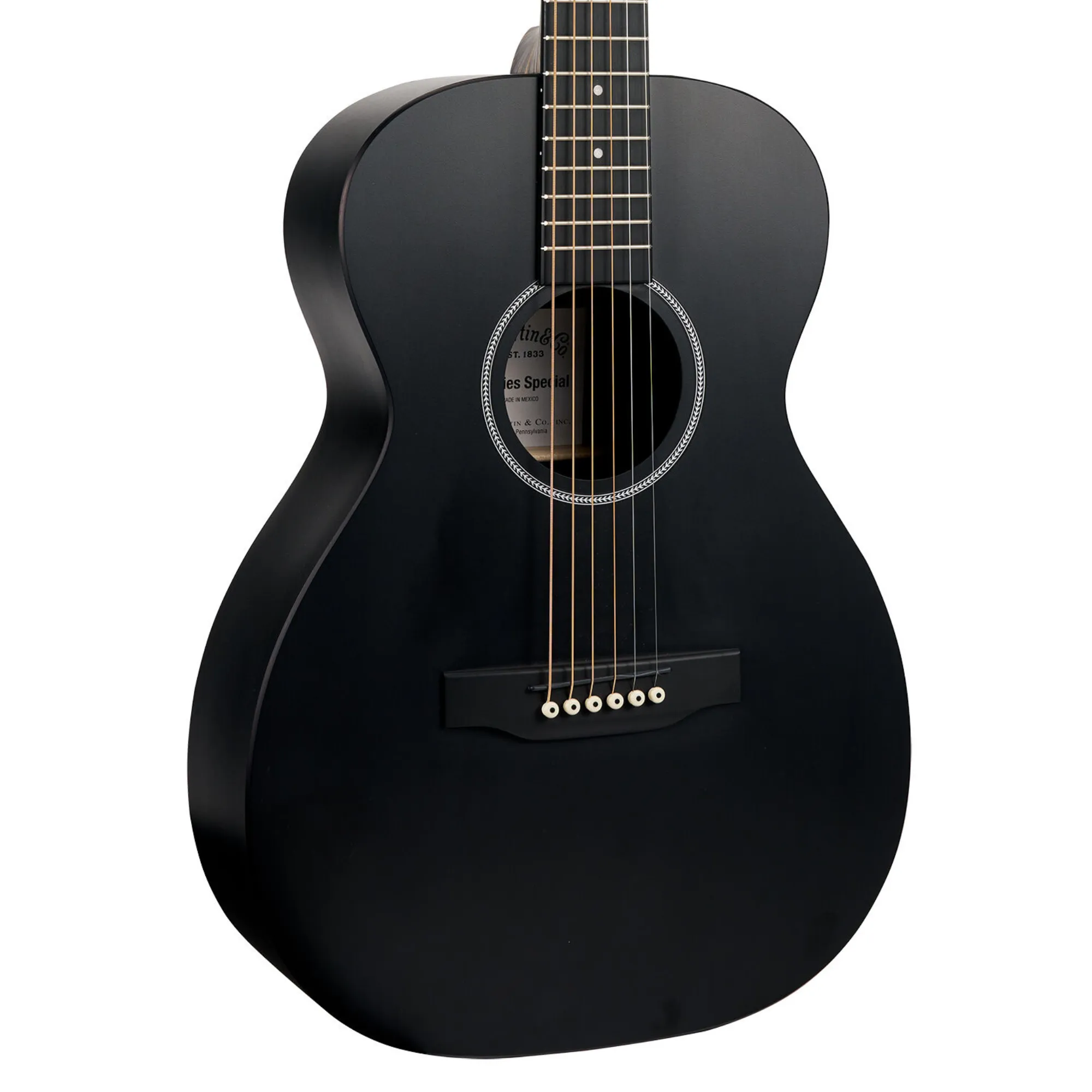 Martin 0-X1 Acoustic Guitar, Black w/Gig Bag