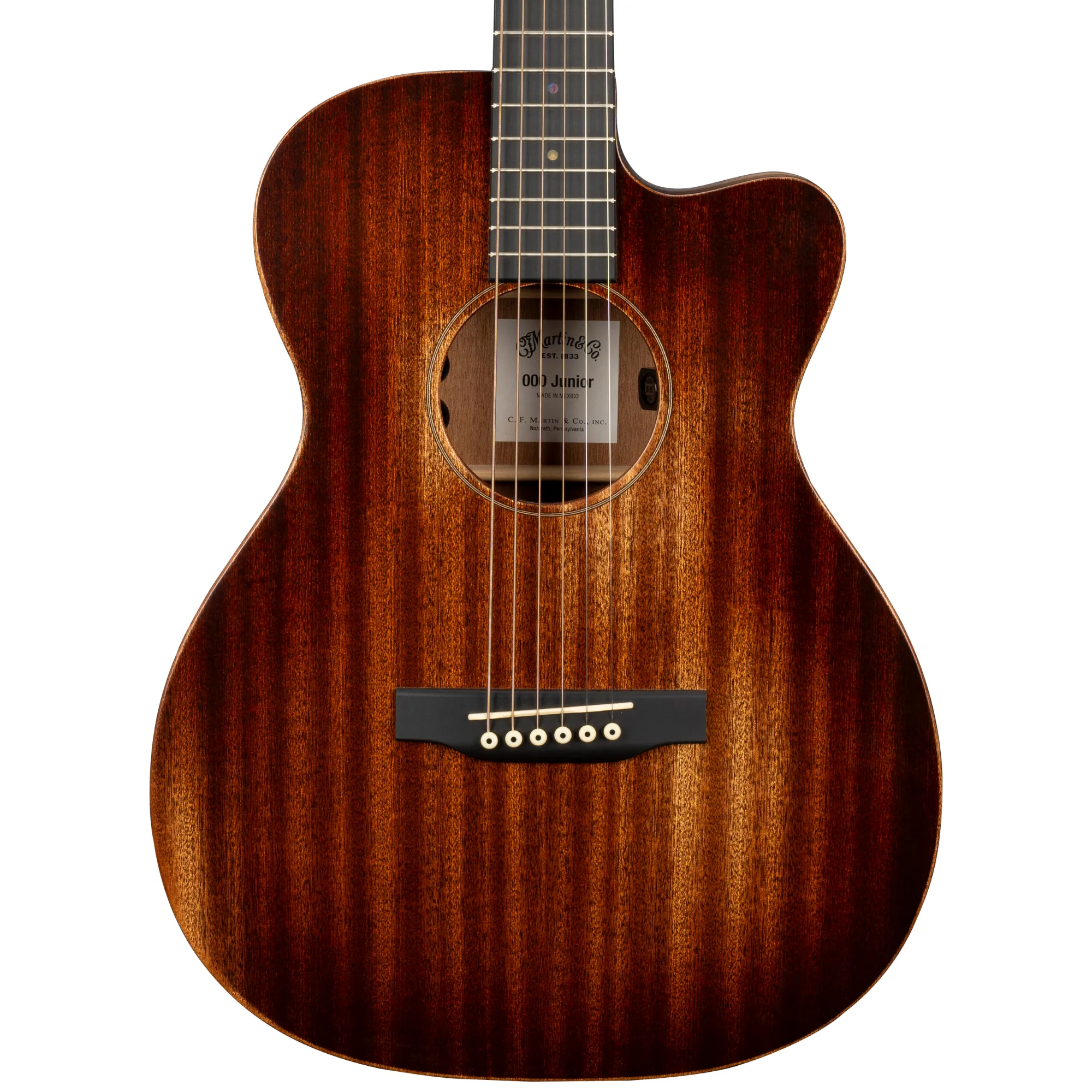 Martin 000 Junior E StreetMaster Cutaway Acoustic-Electric Guitar, Spruce/Sapele