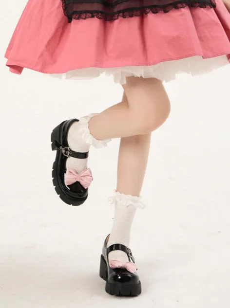 Merejane Cat Strap Platform Shoes   Ribbon