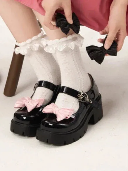 Merejane Cat Strap Platform Shoes   Ribbon