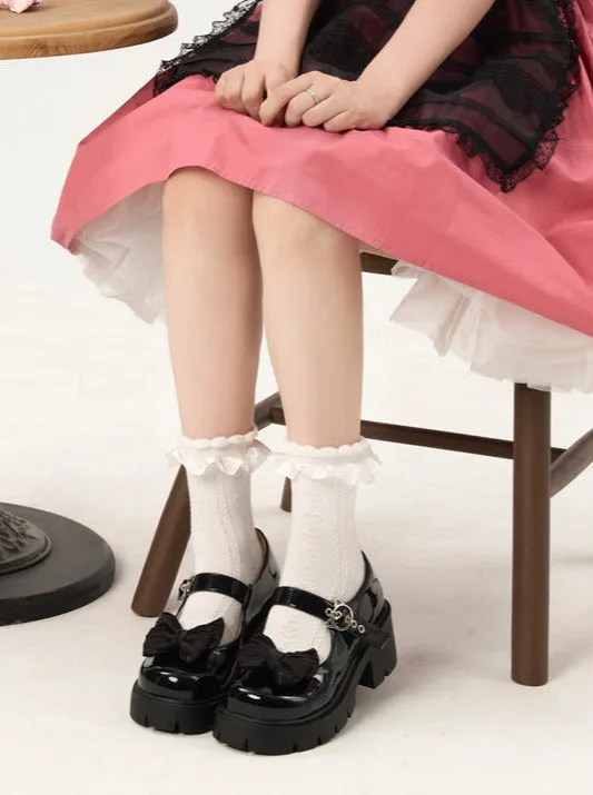 Merejane Cat Strap Platform Shoes   Ribbon