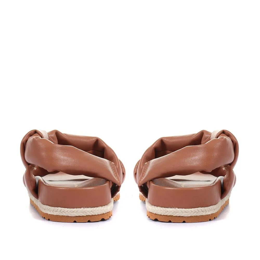 Mount Hope Leather Flatform Sandals - MOUNTHOPE / 319 936