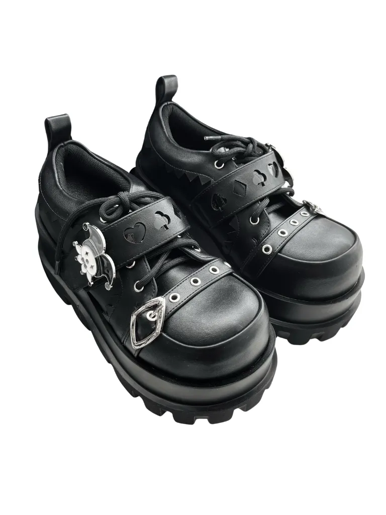 Poker Punk Platform Shoes Clown