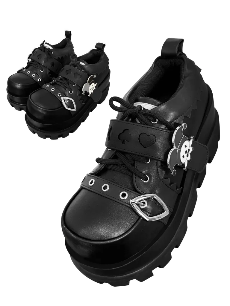 Poker Punk Platform Shoes Clown