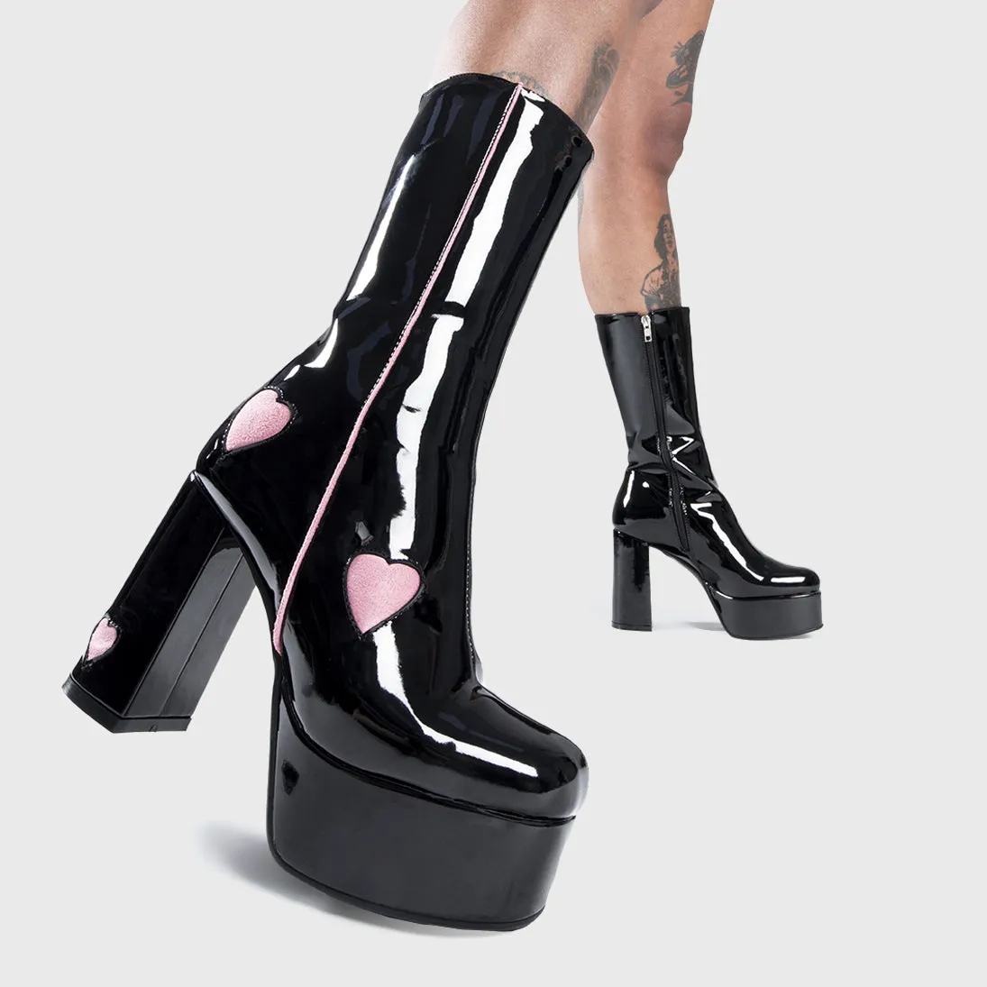 Secret Lovers Platform Calf Boots