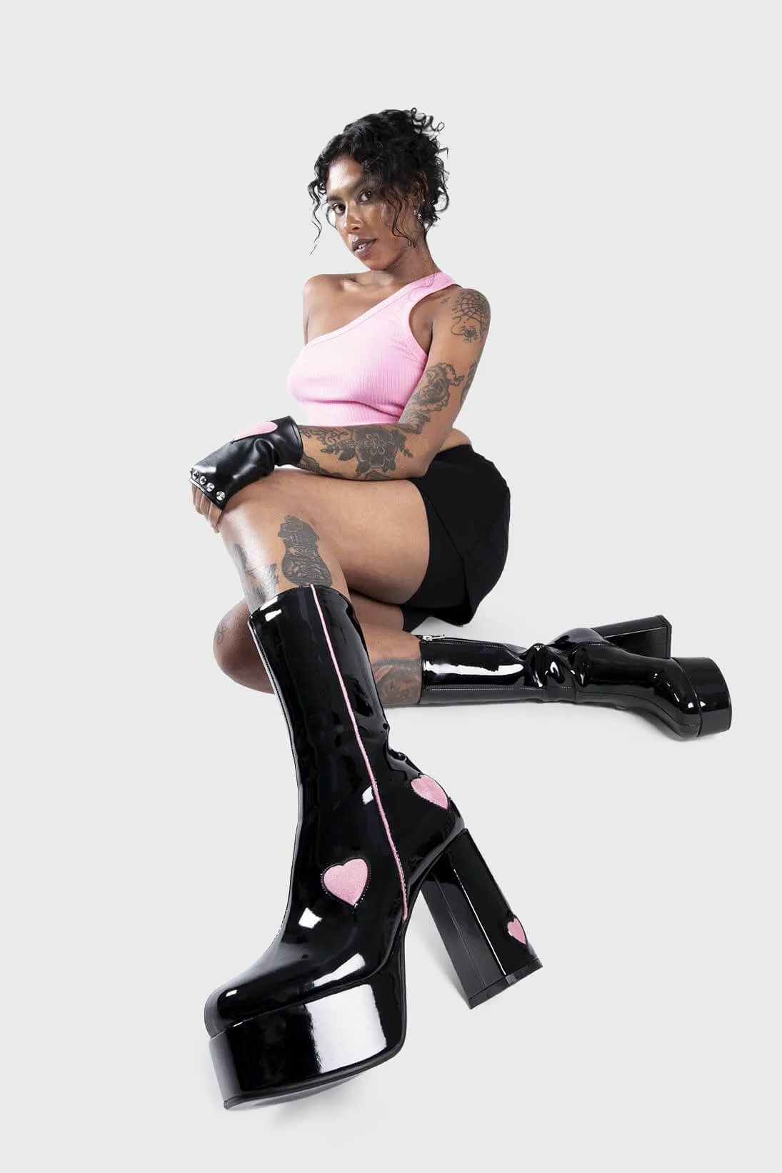 Secret Lovers Platform Calf Boots