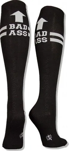 Stretch It Black Bad Ass Knee High Socks (Unisex)