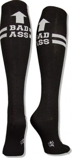Stretch It Black Bad Ass Knee High Socks (Unisex)