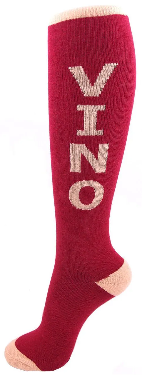 Vino Knee High Socks (Unisex)